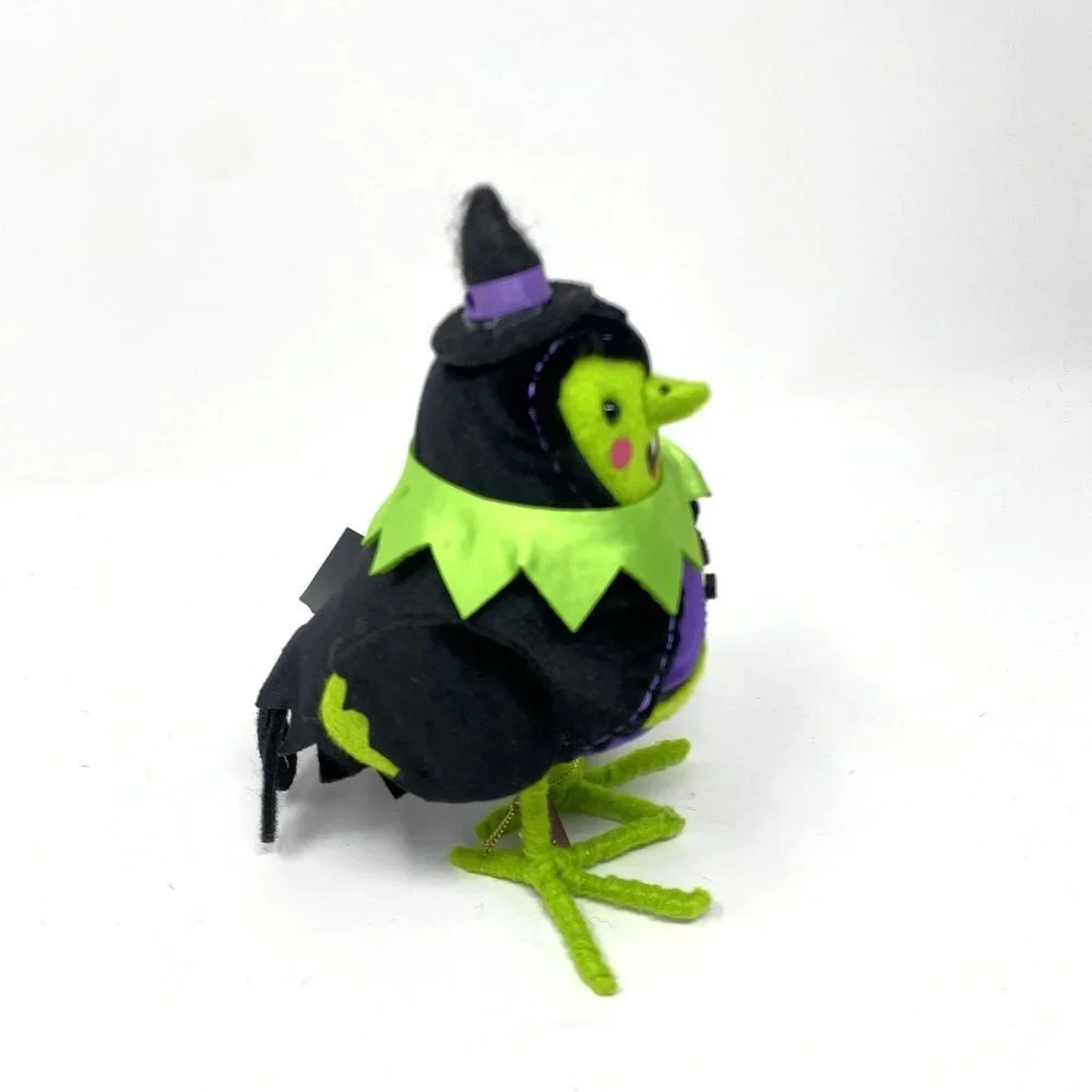 Featherly Friends™ 'Spellma' Felt Witch Bird Halloween Figurine Hyde & EEK!